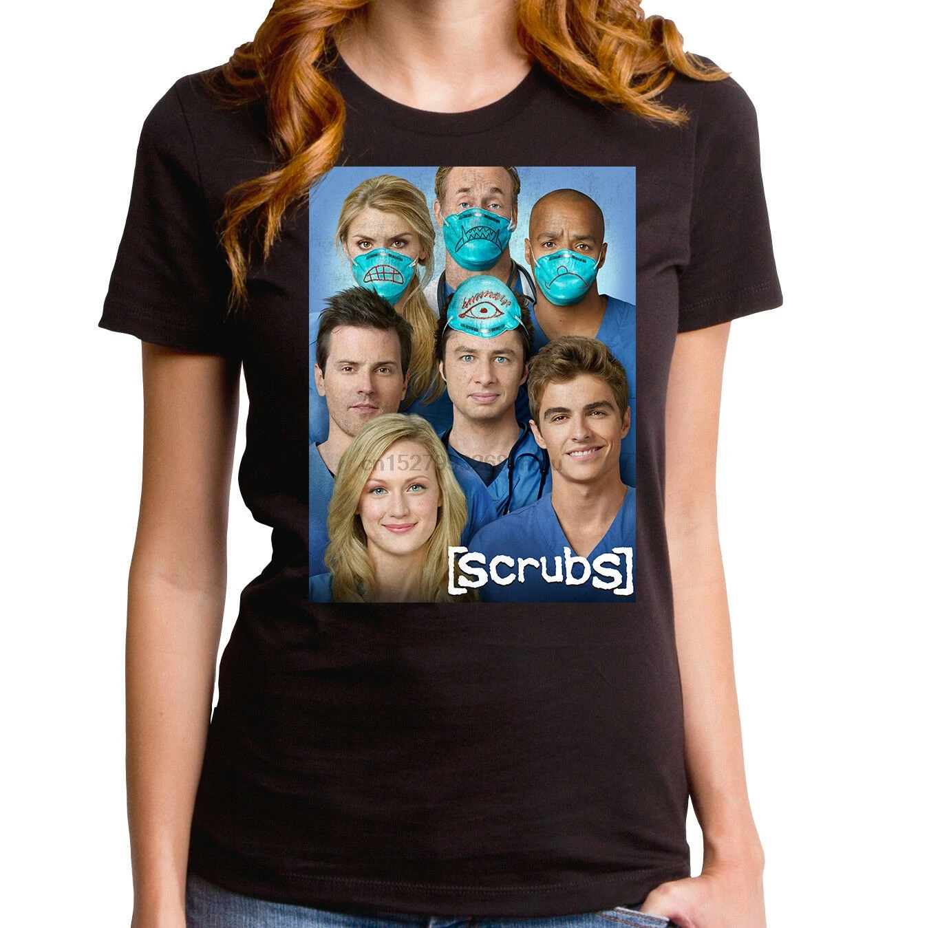 Оригинальные скрабы смешная маска для ТВ-шоу Дамская мягкая футболка младенцев