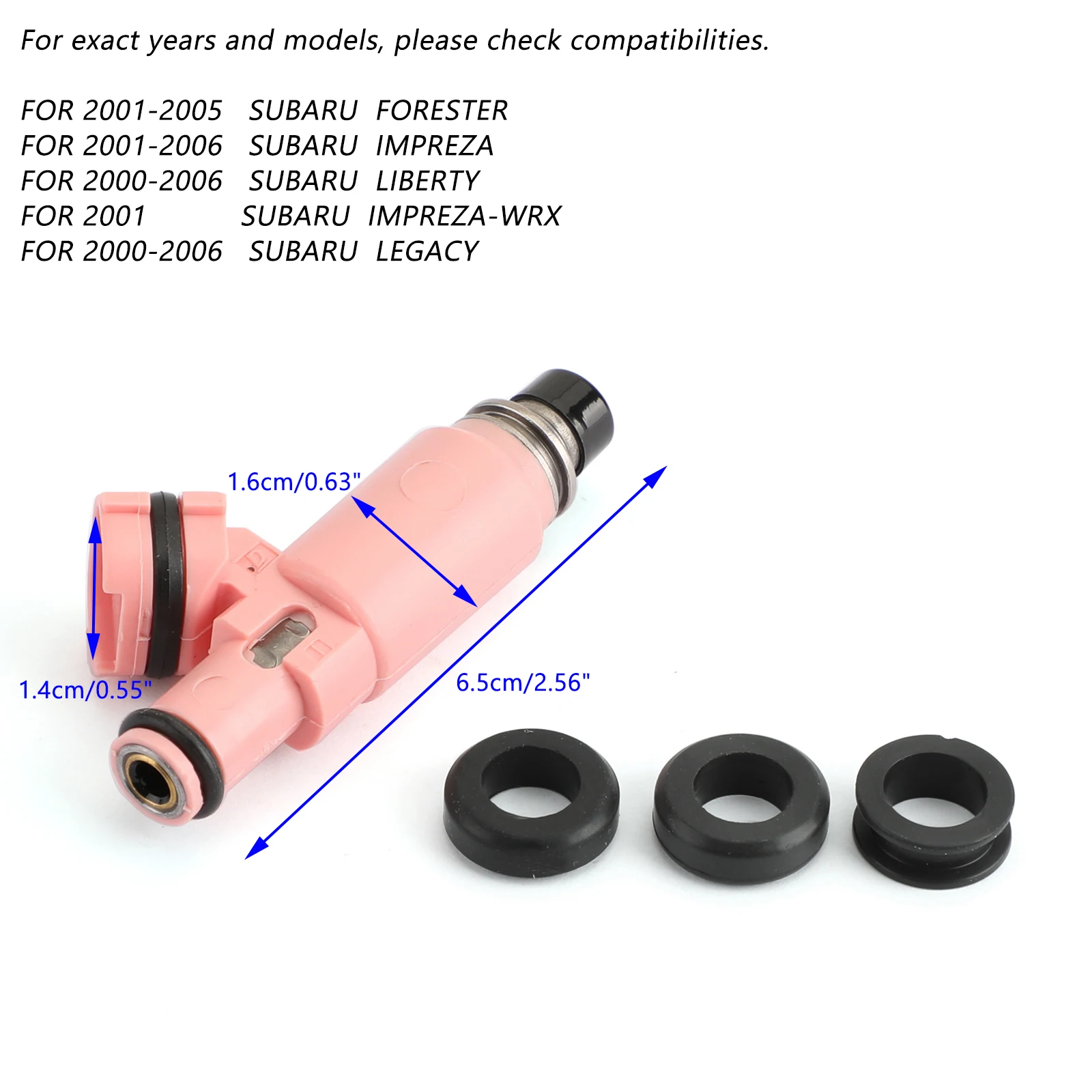 Areyourshop 1955003910 новые розовые Топливные форсунки 565cc для Subaru STI WRX Forester 16611-AA370 195500-3910