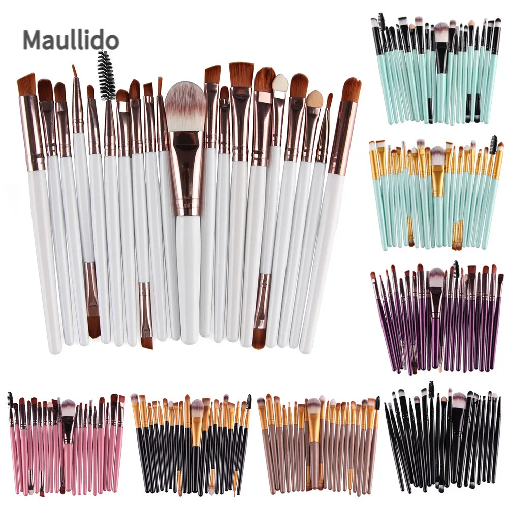 

20 Pcs Set Professional Makeup Brush Foundation Eye Shadows Lipsticks Powder Make Up Brushes Beauty tools
