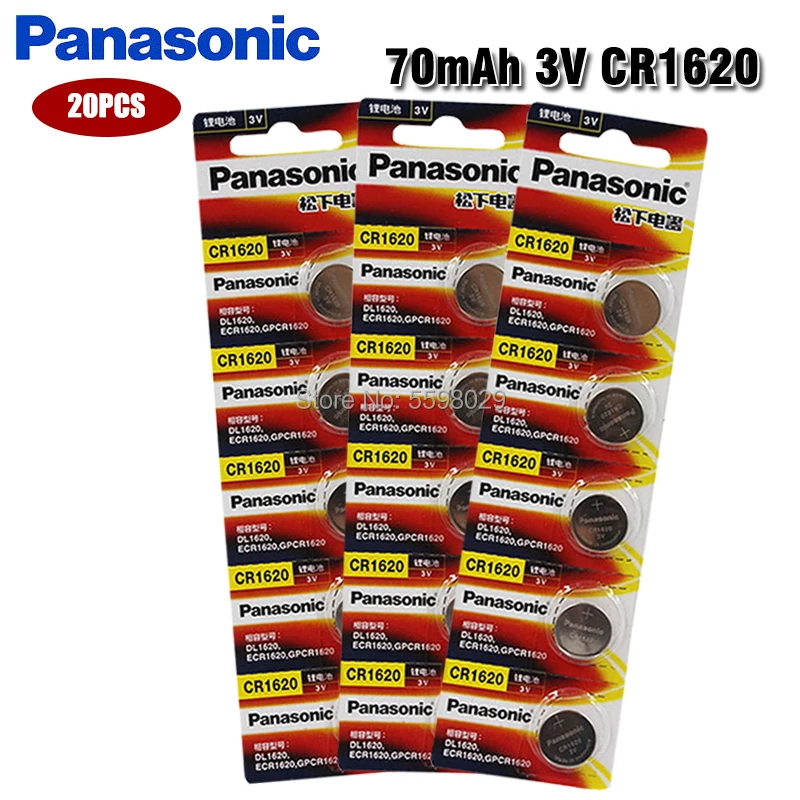 20 шт. Литиевые Батарейки PANASONIC CR1620 3 в | Электроника