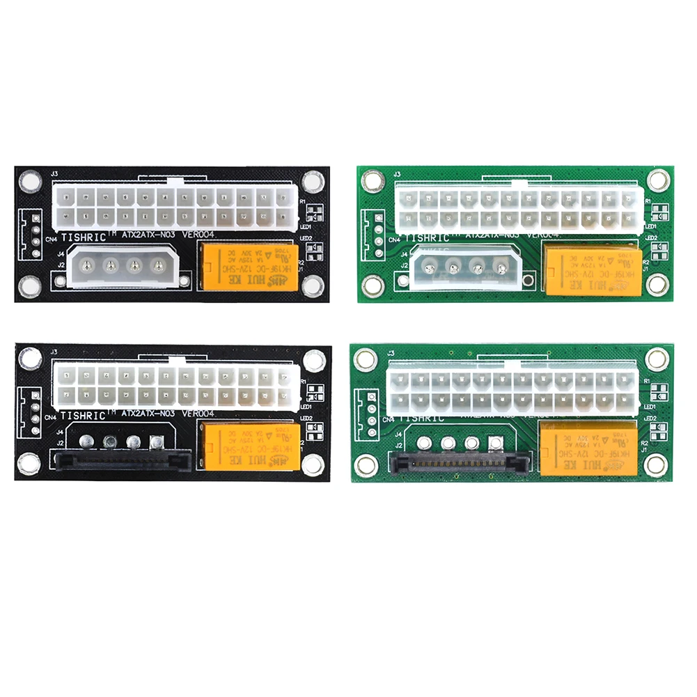 

1/5/10pcs PC Block Synchronizer Add2psu ATX 24Pin to 4 Pin / SATA Dual PSU Power Supply Sync Adapter Connector Riser Cable