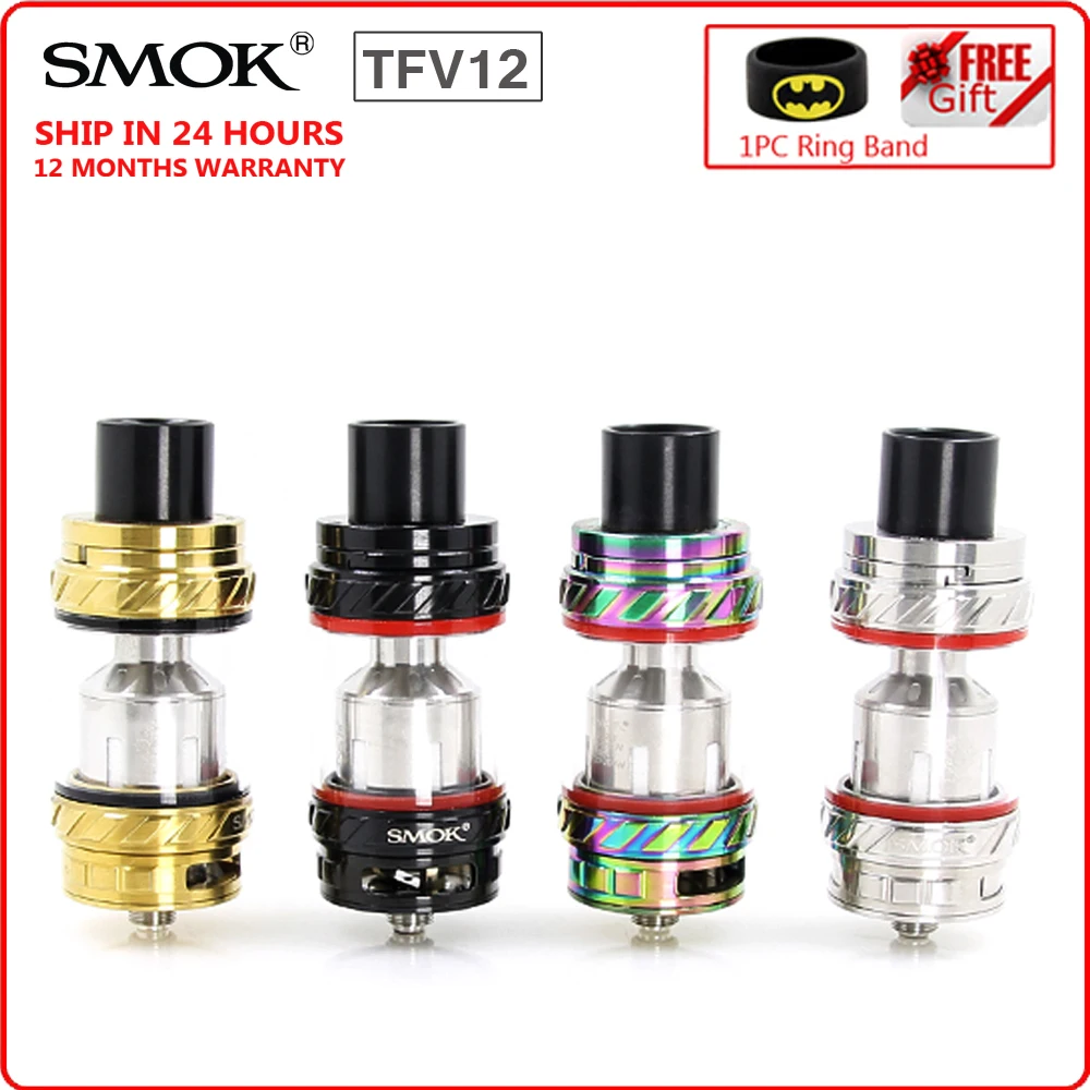 SMOK TFV12 бак 6 мл электронная сигарета Vape стеклянная трубка распылителя V 12X4 Катушка ядро испаритель VS TFV16 V12 Prince Tank