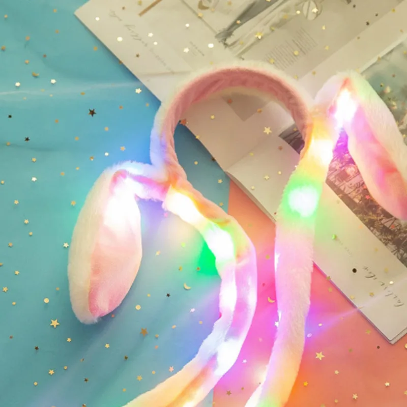 НОВАЯ шапка кролик игрушки с сияющими движущимися ушками милая подушка