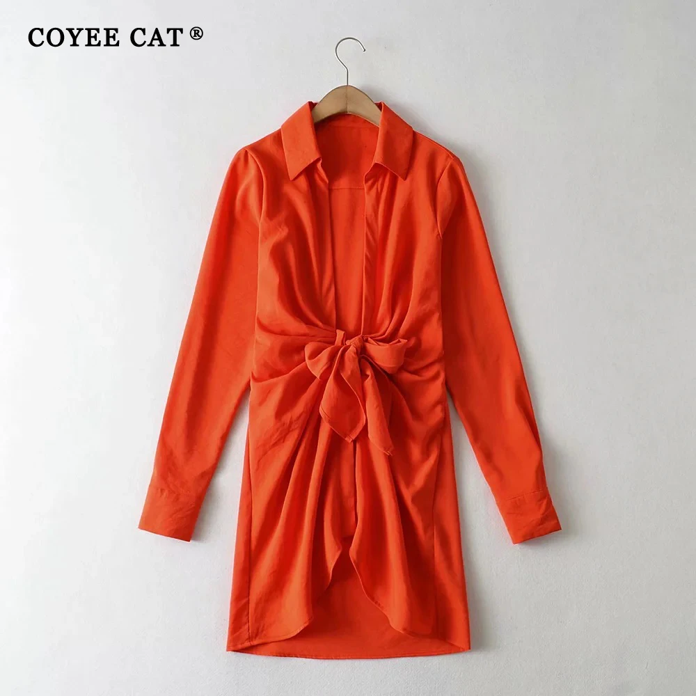 

CoyeeCat Solid Color Deep V Neck Sexy White Shirt Dress Women Summer Beach Lapel Mini Dress Elegant Bandage Ruch Dress Vestidos