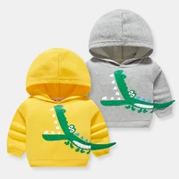 2022 new fall baby boys long sleeved hoodie tops kids hoodies clothes boy clothes cartoon crocodile cute sweatshirts fashion