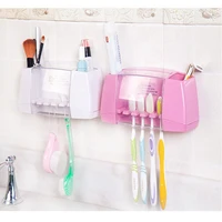 1pcs multifunctional suction hooks tooth brush holder toothbrush holder storage box bathroom accessories