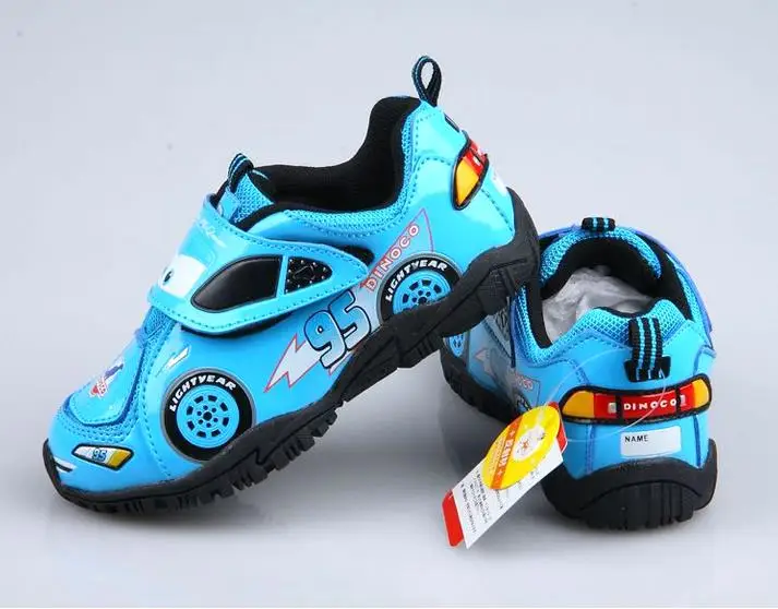 Синий Lightning McQueen/детская обувь; повседневная обувь для мальчиков и девочек с героями мультфильмов; Новинка года - Цвет: Синий