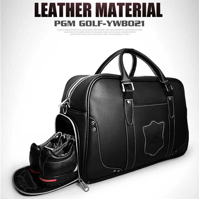 Новинка 2019 вместительная кожаная сумка для гольфа PGM одежды водонепроницаемые