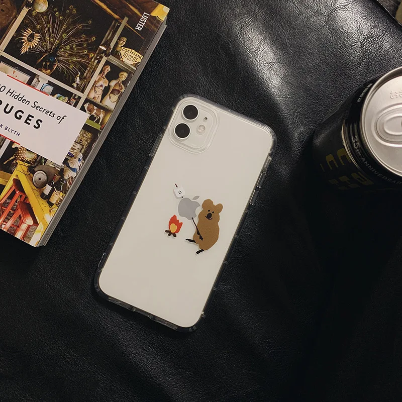 

cute Koala tpu Transparent protective case for iphone xr xs max 11 pro max phone case for iphone 7 8 plus 12 pro max shell capa
