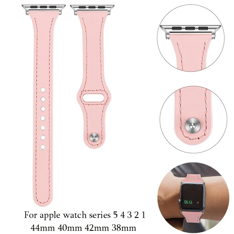 19 Цвета кожа тонкий ремешок для наручных часов Apple Watch Series 5/4/3/2/1 Спортивный
