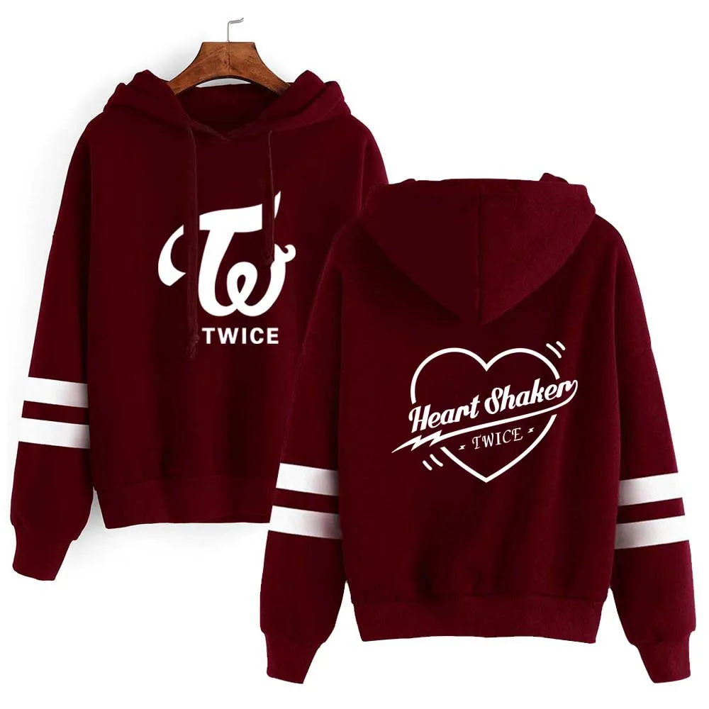 Двойная поп худи толстовка из флиса с сердечком шейкер K Pop Толстовка свитшоты