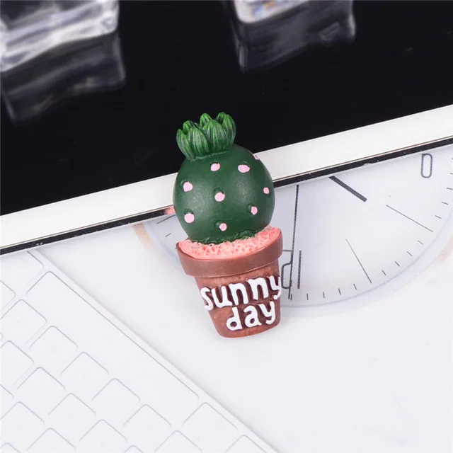 2 6 видов творческих игрушек для детей Diy безделушки аксессуары глина амулеты слизи инструменты унисекс кактус Горшечное растение Смола наполнитель - Цвет: 2