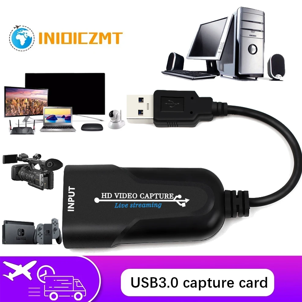

USB3.0 to HDMI compatible video capture card 1080P video recording capture card 4K computer game live broadcast is more exciting