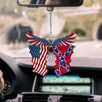 usa eagle flag hanging ornament for car eagle ornaments auto decor cars accessories family friend gifts