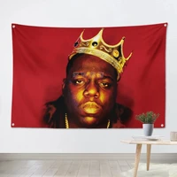 the notorious b i g large rock band flag cloth banners wall paintings retro poster music party background decor