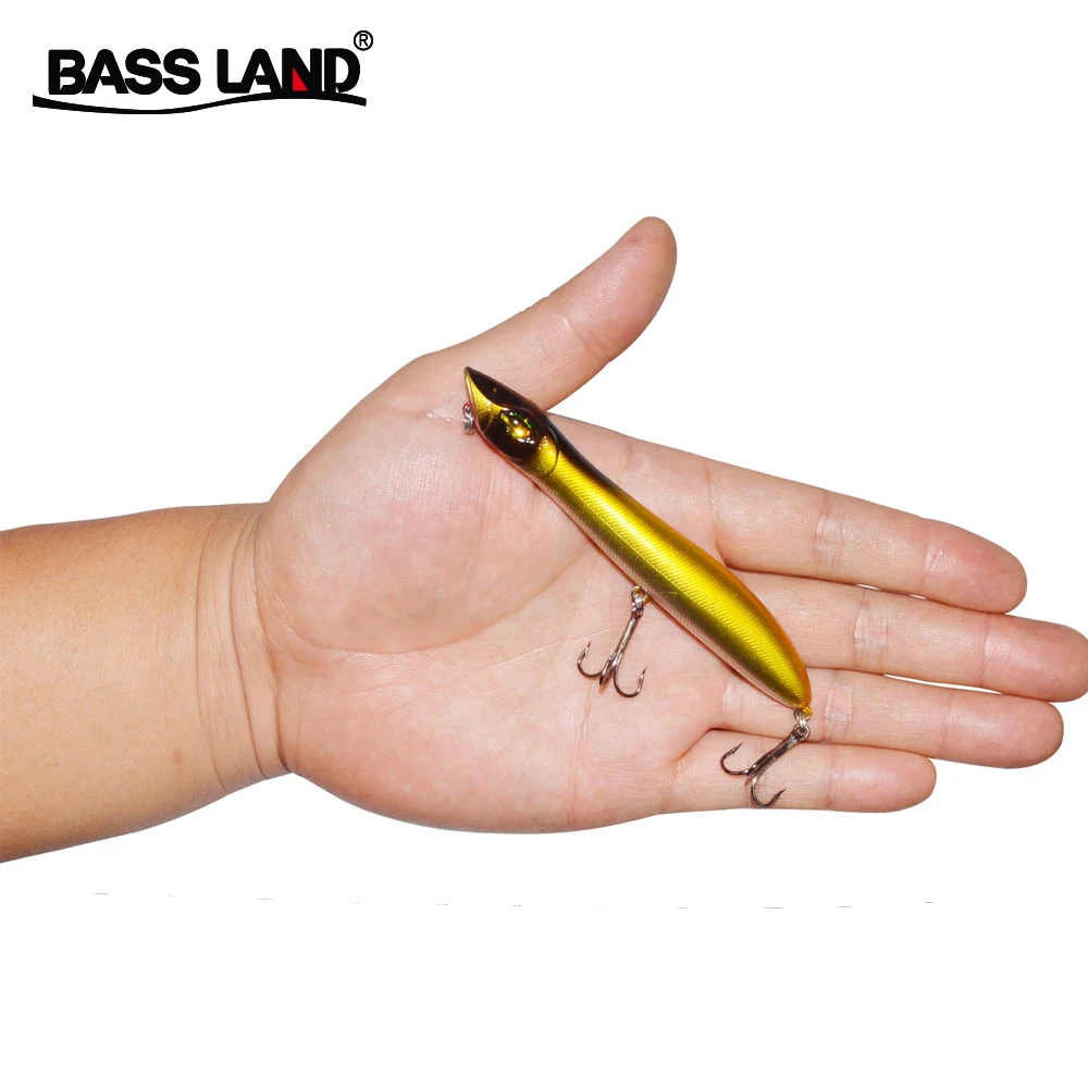 Bassland змеиная голова воблер рыболовная приманка Топ водный Поппер 106 мм 10 г