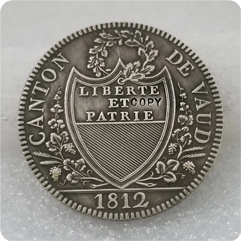 1812 Швейцария 40 Batzen во швейцарские кантоны копия серебряной монеты | Дом и сад