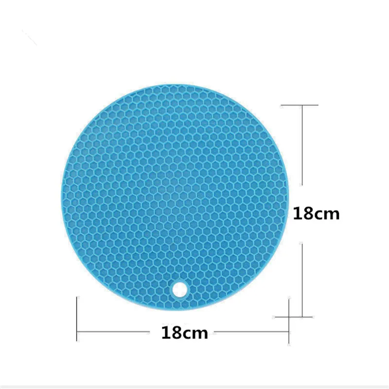 Круглый термостойкий силиконовый коврик подставки для кухонных приборов не