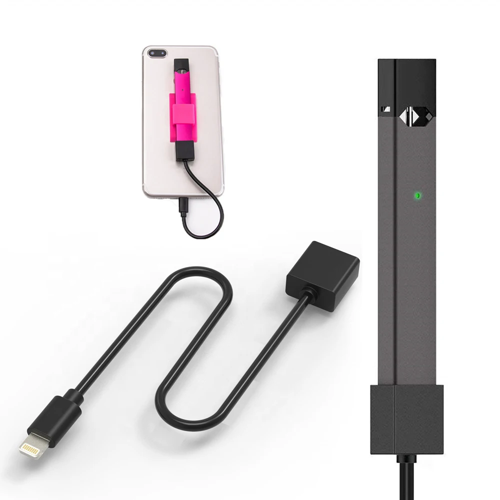 

New Portable Charger for E-cigarette JUUL Charging Wire USB Cable Through Holder Micro Connector