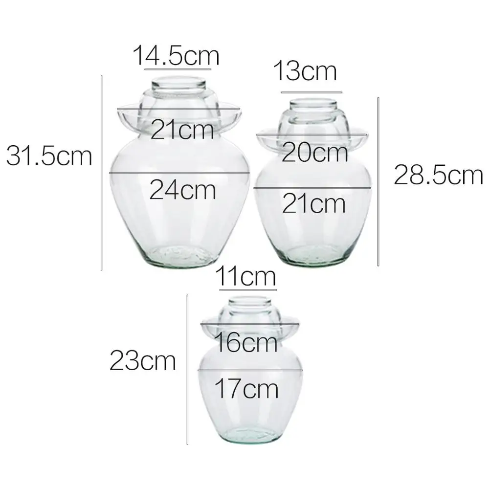 

NEWKBO 1PC Japan Korea Transparent Glass Kimchi Jar Kitchen Thickened Pickled Cans Household Pickled Jar Pickles Cylinder