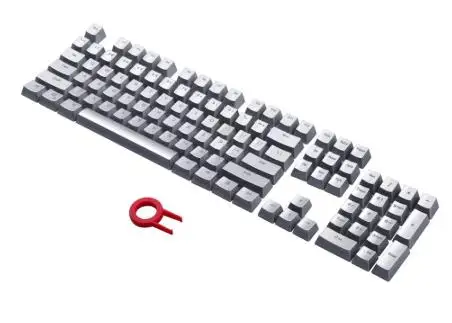 Серебристый Двойные инъекции PBT брелки для Cherry MX Outemu с подсветкой механическая клавиатура серебро 104 ключей набор ключей с пуллером - Цвет: Серебристый