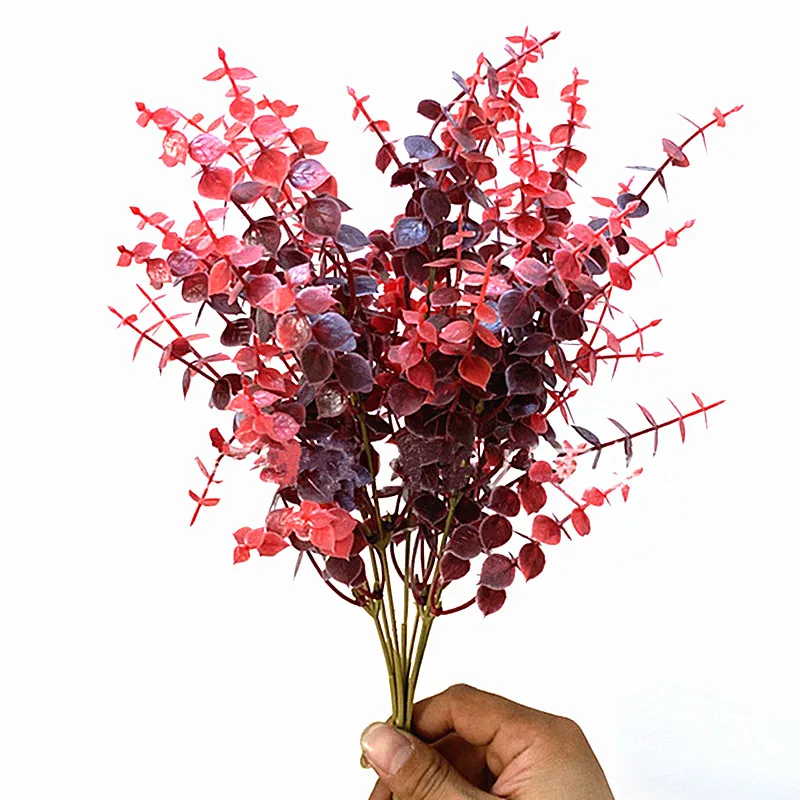 Листья эвкалипта 38 см пластиковые искусственные растения для дома свадебное