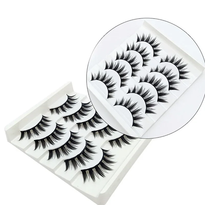 5 пар японские накладные ресницы для серьезного макияжа конические перекрестные