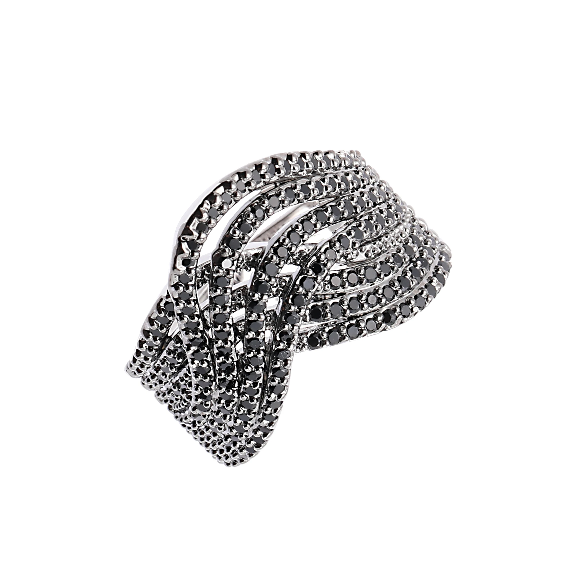 

Black Zircon Fashion Design Ring AAA Zircon Finger Rings For Women Jewelry Party Gift