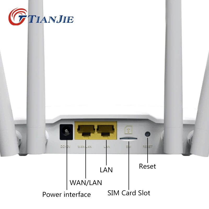 TIANJIE LM321 3G 4G LTE Cat4 Wifi Router Hotspot Unlocked Sim Card Modem RJ45 WAN LAN External Antennas GSM High Speed 300Mbps images - 6
