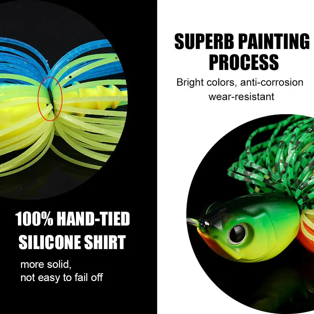 

12g Fishing Swimbait Chatterbait Jig Hook SpinnerBaits Buzzbait with Hook for Bass Pike Tiger Metal Jig Lure Fish Bait