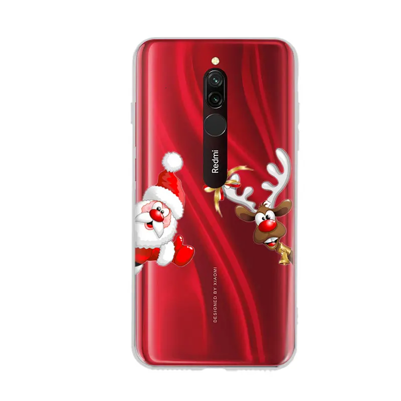 Чехол из ТПУ для Xiaomi Redmi Note 8T 8A 10 8 Pro CC9 Merry Christmas new year santa claus Elk с милым рисунком