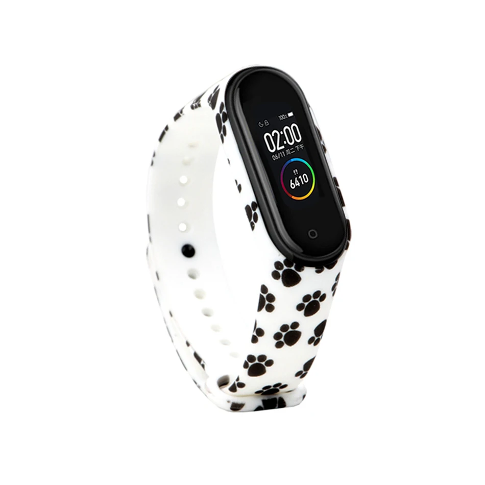 5 Mi band 4 Браслет замена для силиконового ремешка печать на запястье для xiaomi mi band 4 двойной цвет mi 3 mi 4 мягкие ремни - Цвет: 5