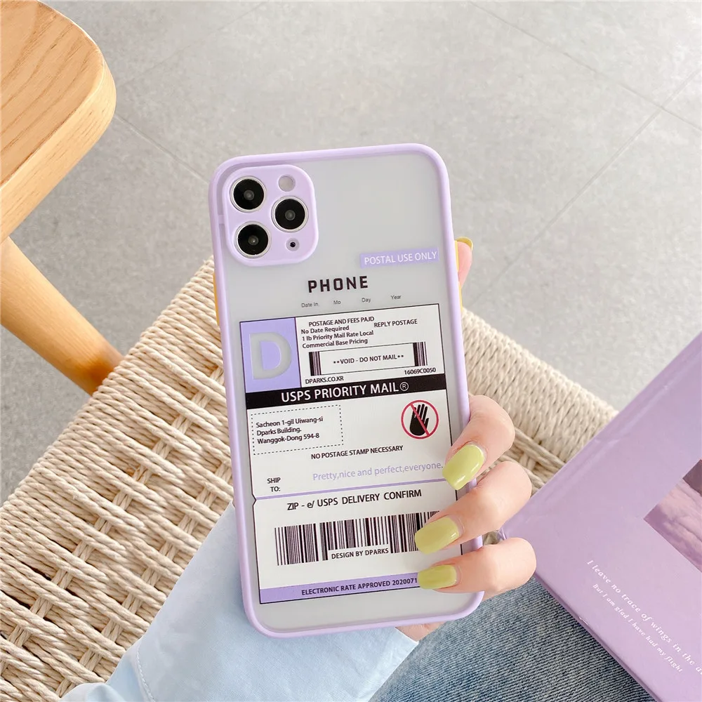 Matte Skin Label Case For Apple 7 8 Plus Cover Translucent Shockproof iPhone11 Pro Camera protective case With Pendant | Мобильные