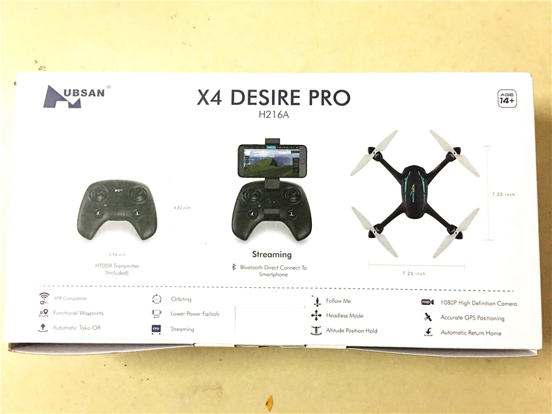 

Original Hubsan H216A X4 DESIRE Pro WiFi FPV With 1080P Camera Altitude Hold Mode RC Drone Quadcopter +HT009 Transmitter RTF