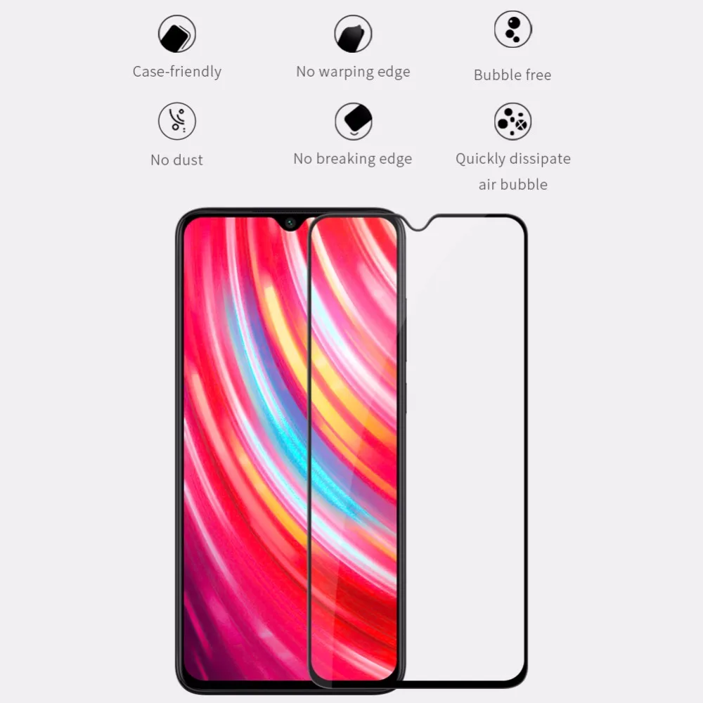 Стекло для Xiaomi Redmi Note 7 8 Pro Global screen протектор NILLKIN XD CP+ MAX Arc Curve полное покрытие стекло Redmi Note 8 Pro
