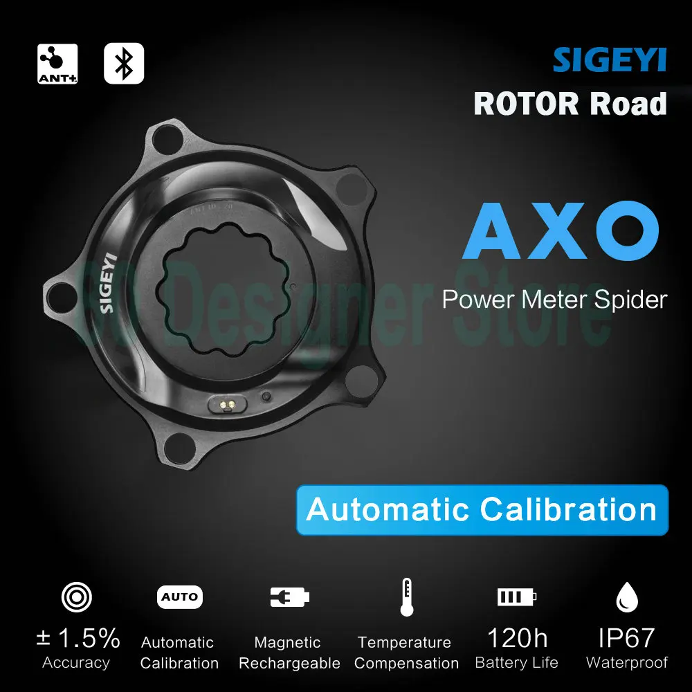 Road Bike Power Meter SIGEYI Bicycle Spider Cadence Rotor Crankset 5 bolt Chainring 30mm Crank Axle 110BCD 3D+3D30 3DF Flow | Спорт и