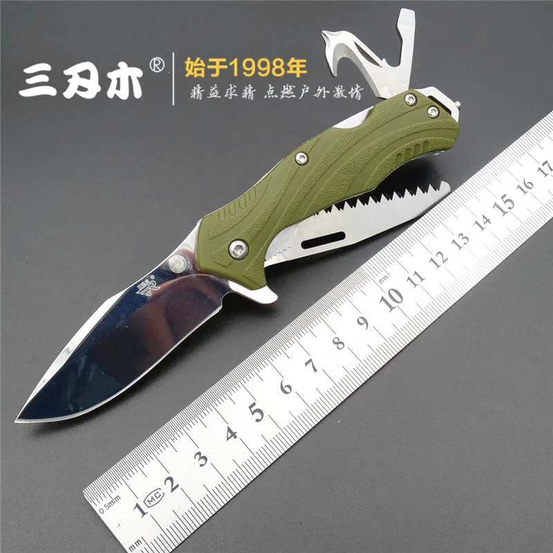 

Деревянный складной нож с тремя лезвиями, серия 7, складной нож для выживания на природе, инструмент для повседневного использования, сабля ...