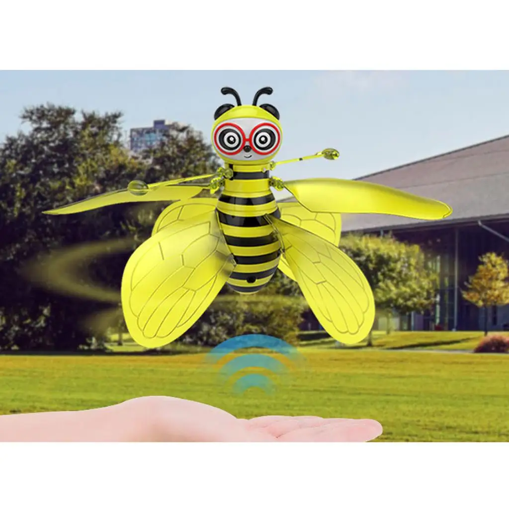 Helic&oacute;ptero de inducci&oacute;n infrarroja con luz LED brillante para ni&ntilde;os, juguete de Dron de inducci&oacute;n con luz LED brillante-1