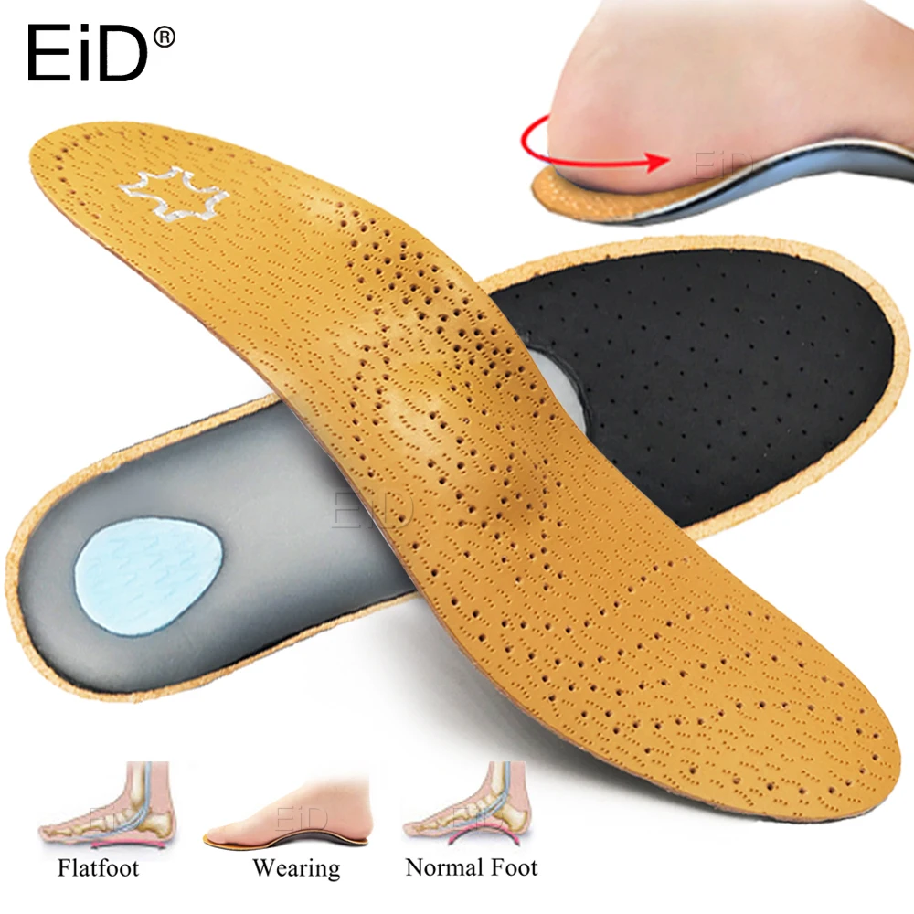 

Leather orthopedic insole for Feet Arch Support orthotic shoes sole Insoles for Flat feet men women Children O/X Leg corrected