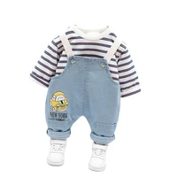 new autumn baby clothes suit children boys girls casual t shirt overalls 2pcsset toddler costume infant clothing kids tracksuit