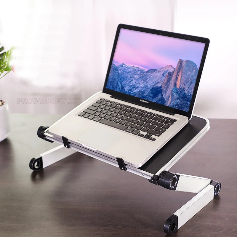 New Aluminum Alloy Adjustable Laptop Table Portable Folding Computer Desk Notebook Desktop Stand For Sofa Bed | Мебель