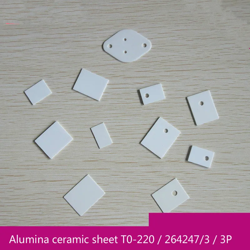 

100piecesTo-220/247/264 Customized High-power Heat Sink for High Thermal Conductivity Insulating Triode of Alumina Ceramic Sheet