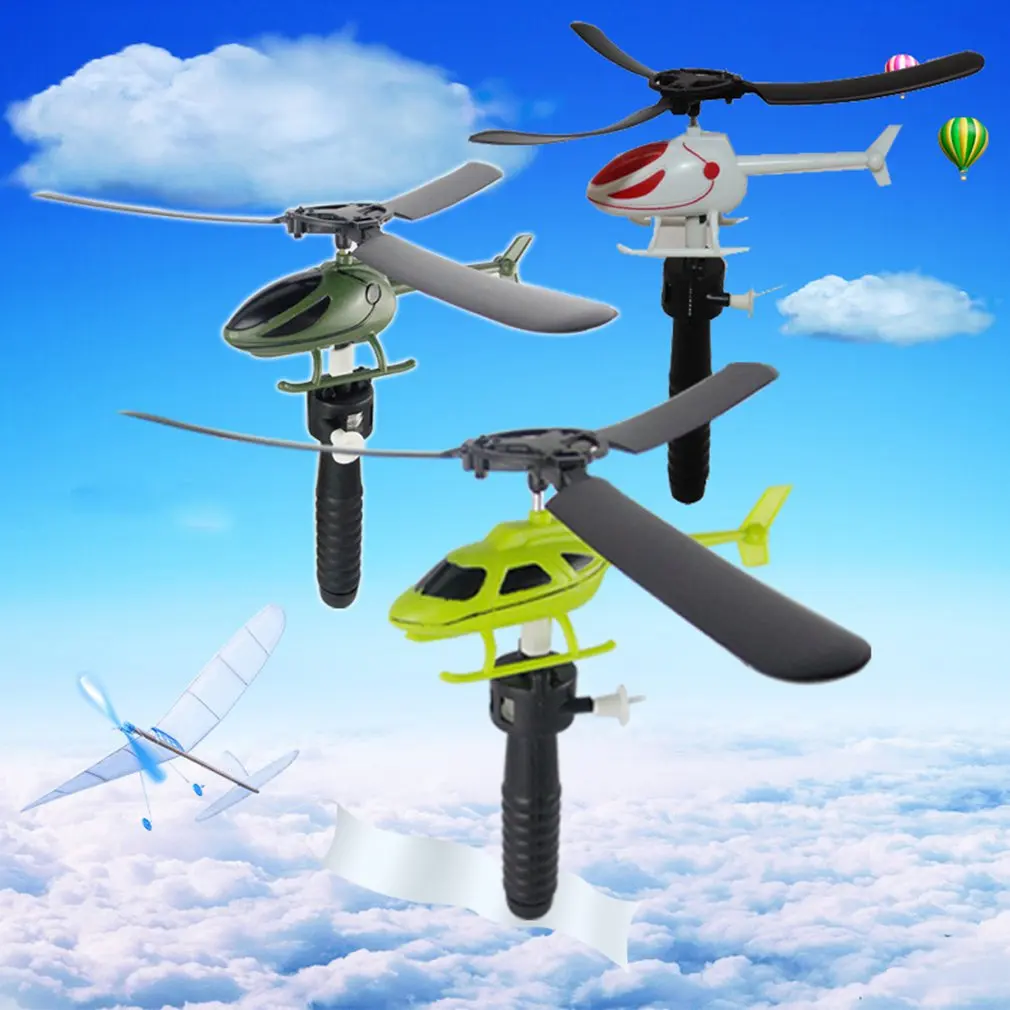 

2020 New Toys Helicopters Fly Drawstring Pull Wires Helicopters Fly Freedom Drawstring Mini Plane Outdoor Games Children's Gift