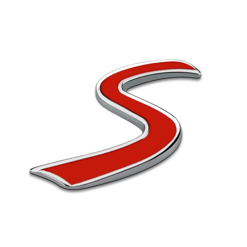 Автомобильные 3D буквы S эмблема наклейки решетка значок для Mini Cooper R50 R53 R55 R56 R60 R61 F54