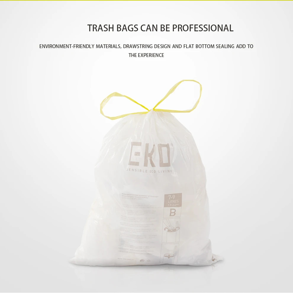 

EKO Lntegrated Drawstring Handles BIN LINERS FOR 5 ROLL PACK