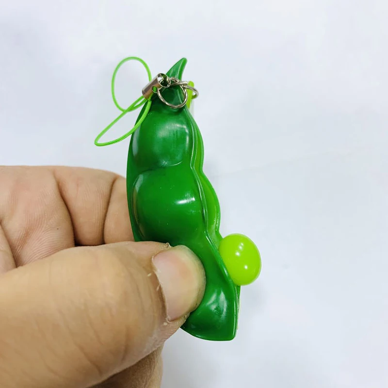 Squeeze Edamame Bean Pea игрушки гаджеты взрослые Reliever сжимаемая игрушка Зеленый горошек
