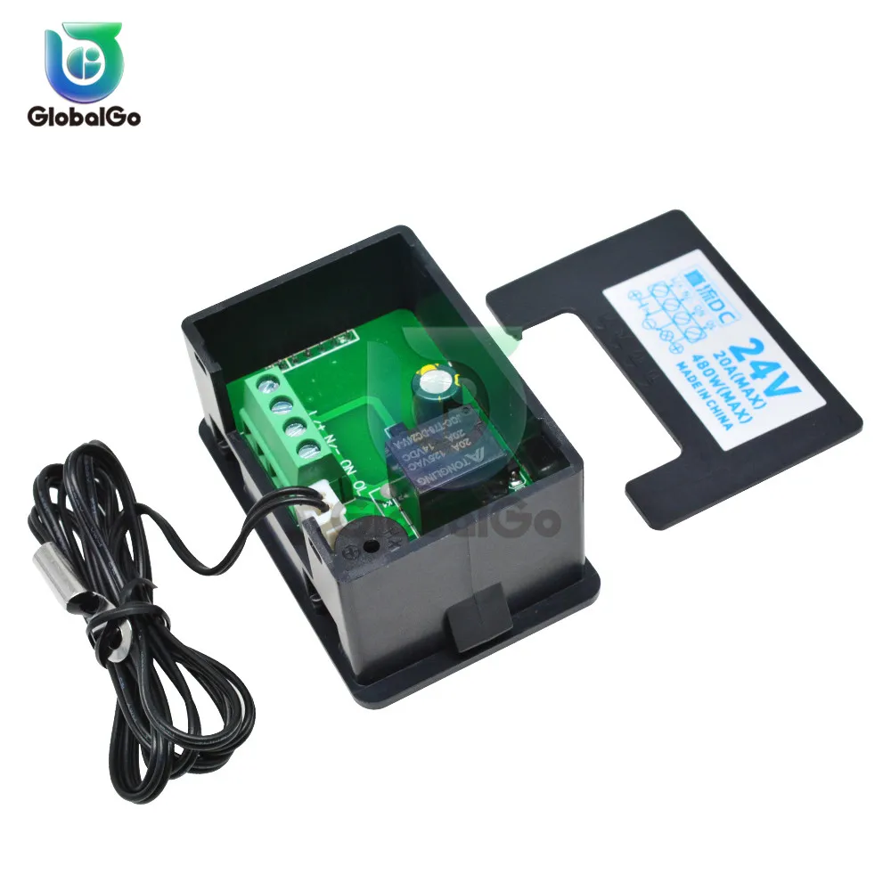 AC110-220V 10A 2200W 1 37 ″ ЖК-дисплей термостат DC12V 240W 20A DC24V 480W Температура контроллер NTC