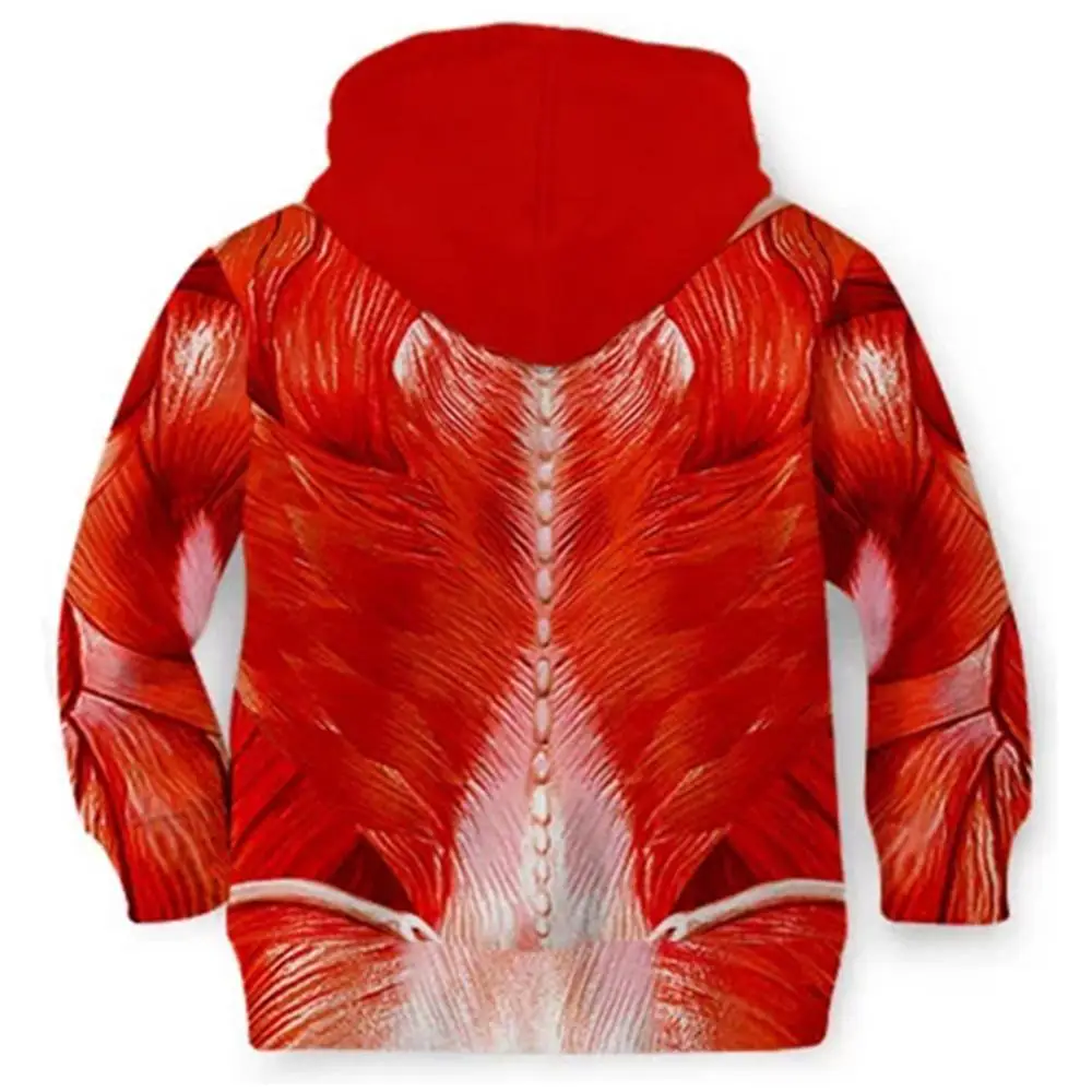 

Anime Attack on Titan Cosplay Hoodie 3D Print Hood Pullover Jacket Sweatshirt Coat For Kids