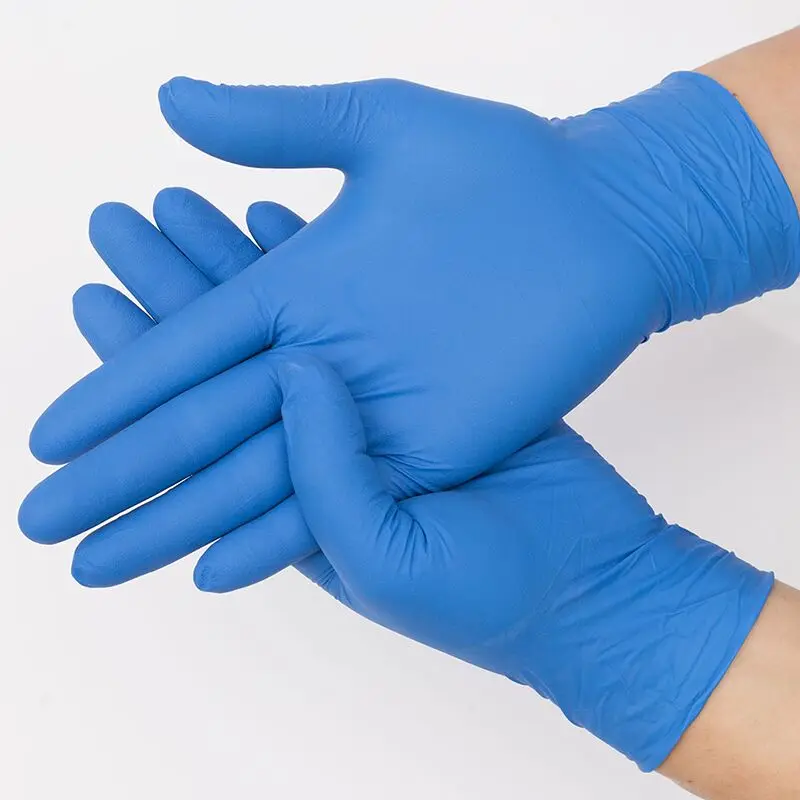 

100PCS Nitrile protective gloves Disposable Gloves Latex Dishwashing/Kitchen/Work/Rubber/Garden Gloves Universal blue