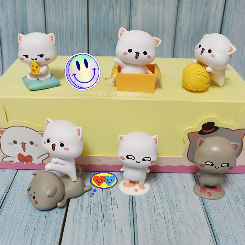 

AmazingBuy 6 шт. Mitao кошка счастливая кошка дешевые милые игрушки лекарственная киска модель мультяшная фигурка кукла подарок на день рождения на...